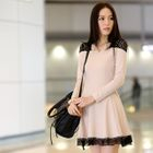 59th Street - Lace Panel Tie-Waist Dress