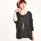 ZOO - Set: Cut-Away Sleeve Dotted Top + Tank Top
