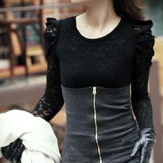 Long-Sleeve Lace Top Long-Sleeve Lace Top