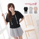 Maymaylu Dreams - Set: Hooded Knit Pullover + Striped Dress