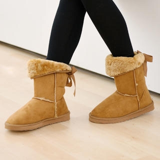 Fleece-Lined Short Boots