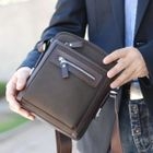 Belivus - Faux-Leather Trim Crossbody Bag