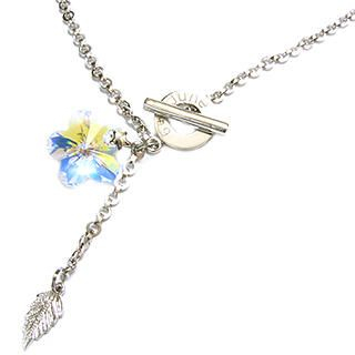 925 Silver Necklace with Swarovski Large Crystal Flower