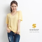 yeomong - Short-Sleeve V-Neck T-Shirt