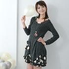 59 Seconds - Argyle Layered Hem Sweater Dress