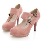 Smoothie - Faux-Leather Belted Pumps