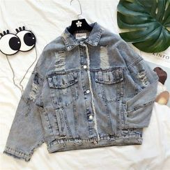 Honeydew - Distressed Denim Jacket Honeydew - Distressed Denim Jacket