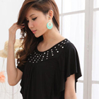 RingBear - Ruffled Studded Top