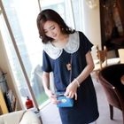 CLICK - Laced Collar Knit Top