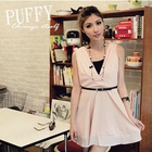 PUFFY - Wrap Front Dress with Belt