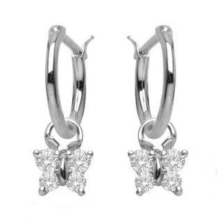 18K White Gold Diamond Earrings