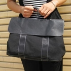 19th Street - Canvas-Panel Flap Satchel