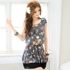 Tokyo Fashion - Gathered-Waist Pattern Dress