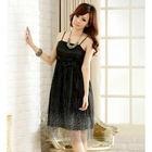 JK2 - Bow-Accent Dotted Cocktail Dress