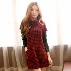 Tokyo Fashion - Inset Top Check Buttoned Tunic