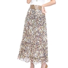 O.SA - Elastic-Waist Tiered Print Maxi Skirt