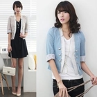 Stylementor - 3/4 Sleeve Open-Front Jacket