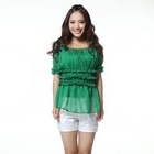 O.SA - Set: Frilled Chiffon Top + Camisole