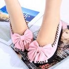 Grace Candy - Bow-Accent Stitched Platform Flats