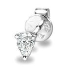 MaBelle - 18K White Gold Single Diamond Earring