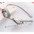 Fit-to-Kill - PU leather Ribbon Hair Band -silver