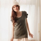 YUMI - Bow Accent Knit Top