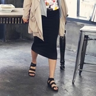 BBon-J - Elastic-Waist Midi Skirt