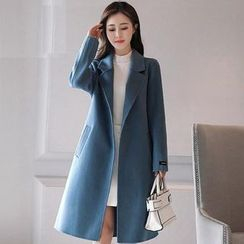 Eferu - Plain Lapel Coat Eferu - Plain Lapel Coat