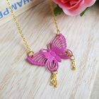 MyLittleThing - Pinky Butterfly Short Necklace