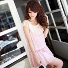 Tokyo Fashion - Beaded Gathered-Waist Minidress