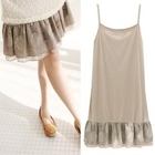 J-ANN - Dotted Ruffle Layered Hem Slipdress