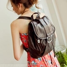Fashion Lady - Zip-Trim Faux-Leather Backpack