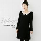 lovemark - Contrast Collar Knit Dress 