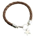 MyLittleThing - Classic Brown Leather Bracelet with Star