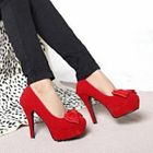 Mancienne - Bow-Accent Platform Pumps