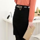59th Street - Knit Pencil Skirt + Belt