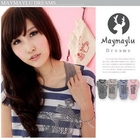 Maymaylu Dreams - Rhinestone-Accent Striped Print Tee