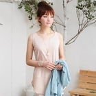 Soneed - Chiffon-Trim Sleeveless Top