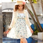 Tokyo Fashion - Dolman-Sleeve Crochet-Trim Cardigan