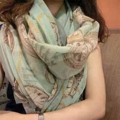 Charm n Style - Print Gauzy Scarf Charm n Style - Print Gauzy Scarf