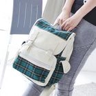 Fashion Lady - Plaid-Panel Belted Backpack