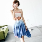BAIMM - Gradient Crinkled Long Skirt 