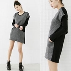 lovemark - Color-Block Short-Sleeve Minidress
