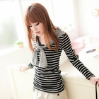 Tokyo Fashion - Striped T-Shirt with Hooded Scarf