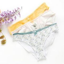 LA SHOP - Set of 3: Printed Panties LA SHOP - Set of 3: Printed Panties