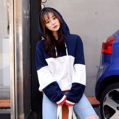 DEEPNY - Color-Block Cotton Hoodie DEEPNY - Color-Block Cotton Hoodie