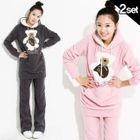 Celli Girl - Set: Appliqué Hooded Pullover + Sweatpants