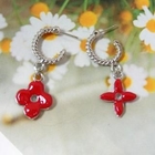 Angelove - Red Flower Earrings