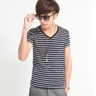 Free Shop - Short-Sleeve Striped T-Shirt