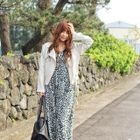 ARIA MALL - Linen Belted-Hem Zip-Up Jacket